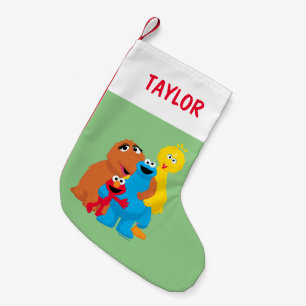 Sesame Street Group Hug Add Your Name Small Christmas Stocking