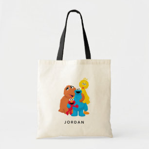 Sesame Street   Group Hug   Add Your Name Tote Bag