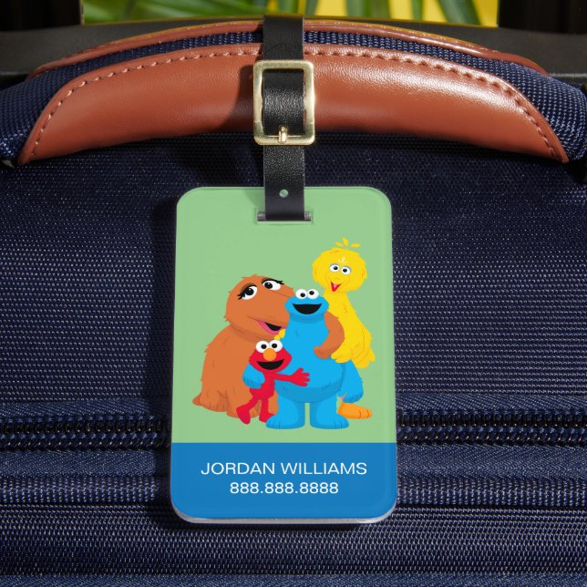 Sesame Street | Group Hug Luggage Tag (Front Insitu 2)