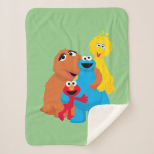 Sesame Street Group Hug Sherpa Blanket