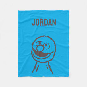 Sesame Street   Grover Bright   Add Your Name Fleece Blanket