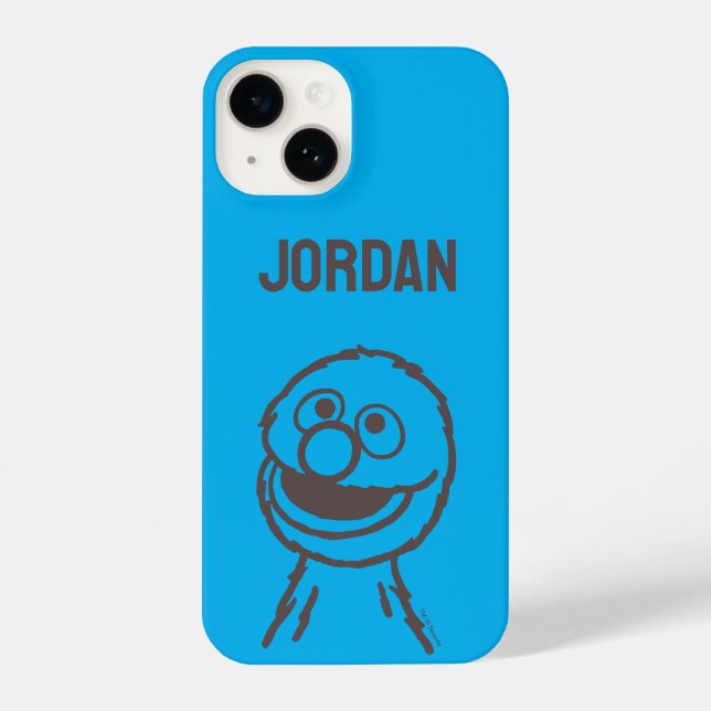 Sesame Street | Grover Bright | Add Your Name iPhone Case (Back)