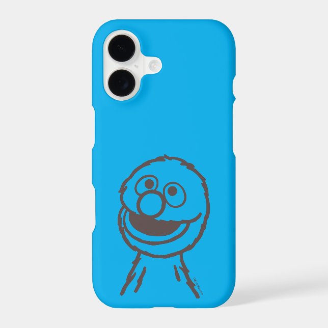 Sesame Street | Grover Bright | Add Your Name iPhone Case (Back)