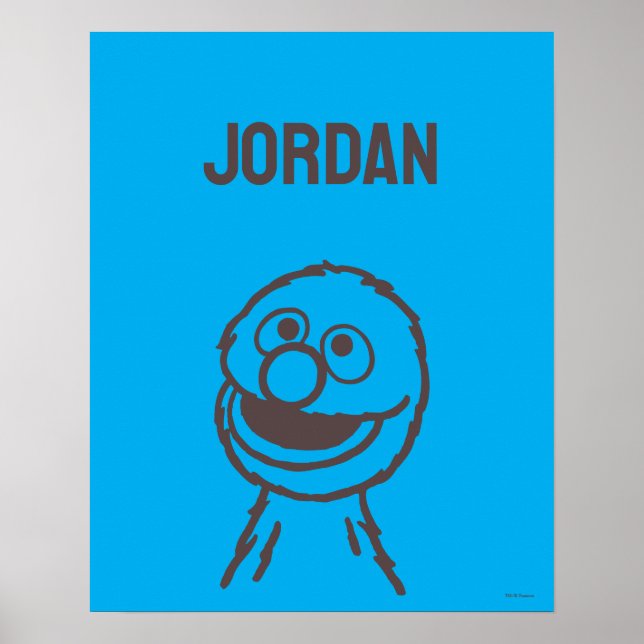 Sesame Street | Grover Bright | Add Your Name Poster (Front)