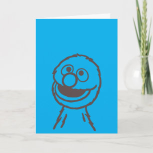 Sesame Street Grover Bright Card