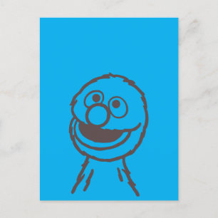 Sesame Street Grover Bright Postcard