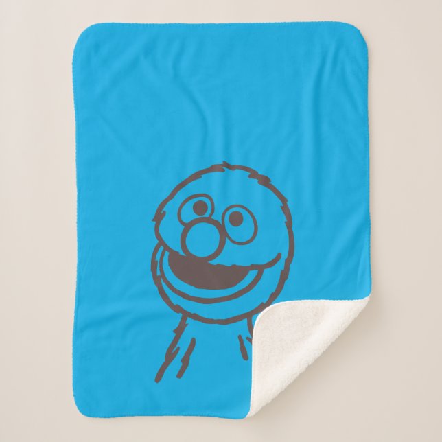 Sesame Street | Grover Bright Sherpa Blanket (Front)