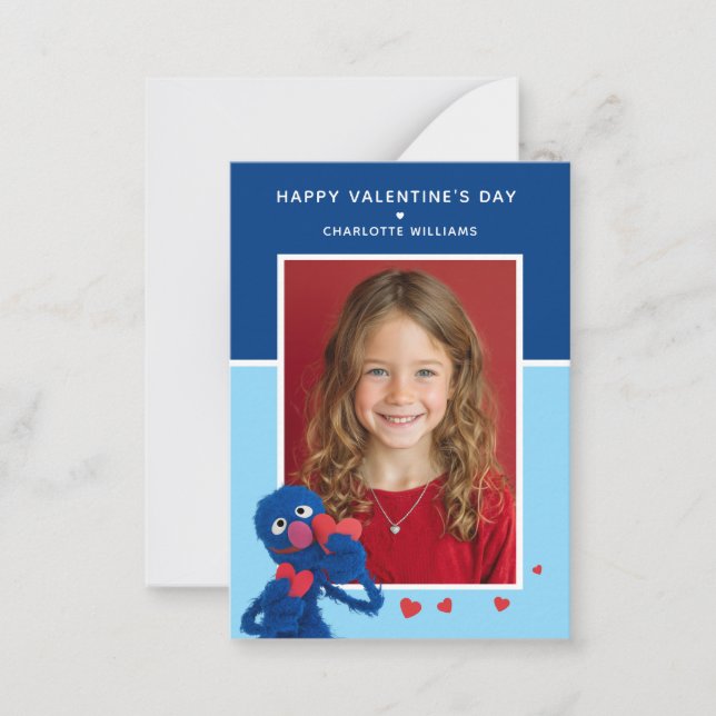 Sesame Street | Grover Photo Valentine Card (Front)