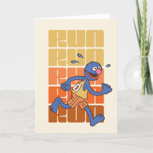 Sesame Street Grover Runs Holiday Card