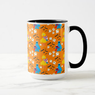 Sesame Street Halloween Bats & Ghosts Pattern Mug