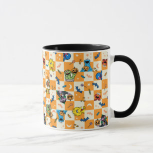 Sesame Street Halloween Chequered Pattern Mug