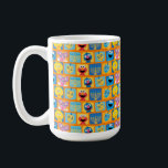 Sesame Street Hanukkah Pattern Coffee Mug<br><div class="desc">Celebrate the joy of Hanukkah with this delightful Sesame Street-themed pattern graphic! Featuring beloved characters like Abby Cadabby, Grover, Cookie Monster, Elmo, and Big Bird, alongside traditional Hanukkah symbols such as colourful dreidels and bright menorahs, this design captures the festive spirit of the holiday. The cheerful combination of blue, yellow,...</div>