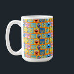 Sesame Street Hanukkah Pattern Coffee Mug<br><div class="desc">Celebrate the joy of Hanukkah with this delightful Sesame Street-themed pattern graphic! Featuring beloved characters like Abby Cadabby, Grover, Cookie Monster, Elmo, and Big Bird, alongside traditional Hanukkah symbols such as colourful dreidels and bright menorahs, this design captures the festive spirit of the holiday. The cheerful combination of blue, yellow,...</div>