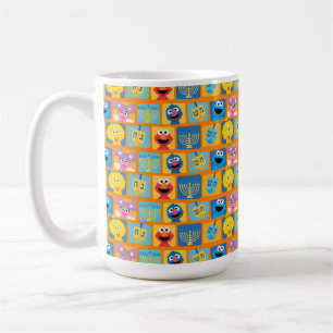 Sesame Street Hanukkah Pattern Coffee Mug