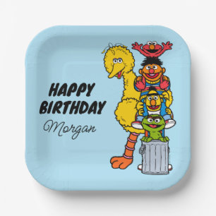 Sesame Street Happy Birthday Pals Paper Plate