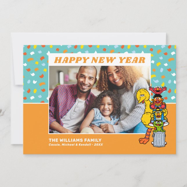 Sesame Street | Happy New Year Holiday Card (Front)