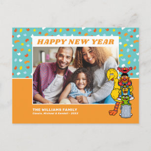 Sesame Street Happy New Year Holiday Postcard