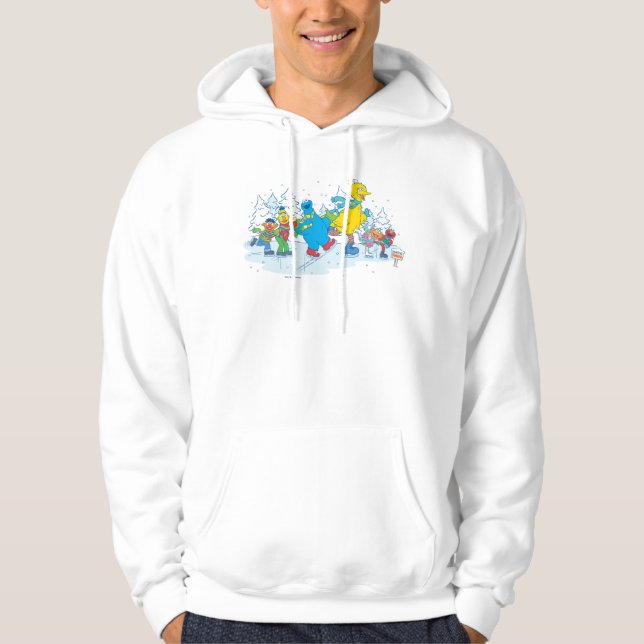 Sesame Street | Ice Skating Friends Hoodie (Front)