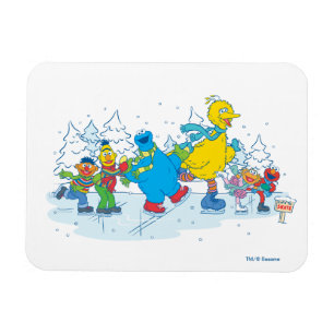 Sesame Street Ice Skating Friends Magnet