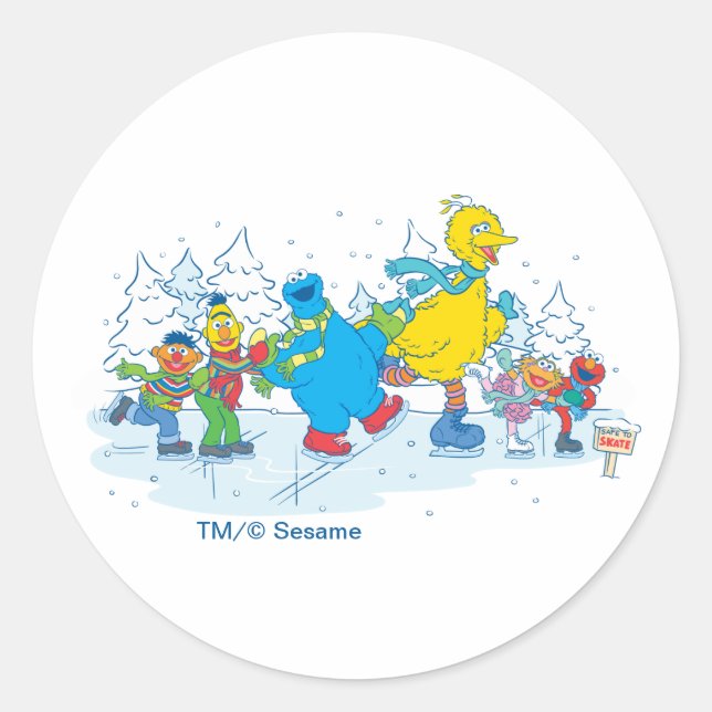 Sesame Street | Ice Skating Friends Sticker (Front)