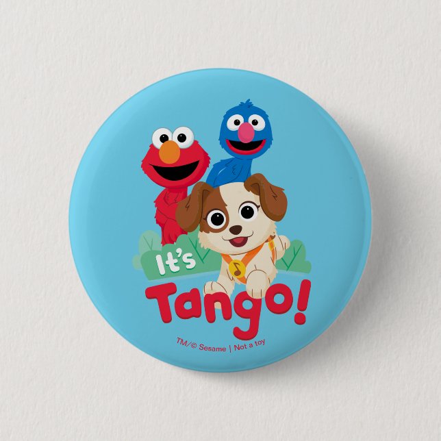Sesame Street | It's Tango With Elmo & Grover 6 Cm Round Badge (Front)