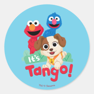Sesame Street   It's Tango With Elmo & Grover Classic Round Sticker