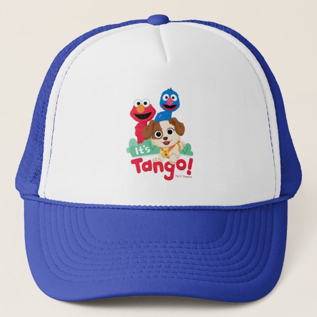 Sesame Street | It's Tango With Elmo & Grover Trucker Hat (Front)