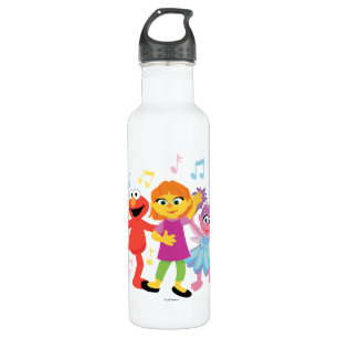 Sesame Street Julia, Elmo & Abby Dancing 710 Ml Water Bottle