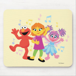 Sesame Street Julia, Elmo & Abby Dancing Mouse Mat