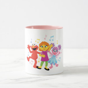 Sesame Street Julia, Elmo & Abby Dancing Mug