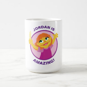 Sesame Street Julia Holding Feather Coffee Mug