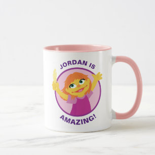 Sesame Street Julia Holding Feather Mug