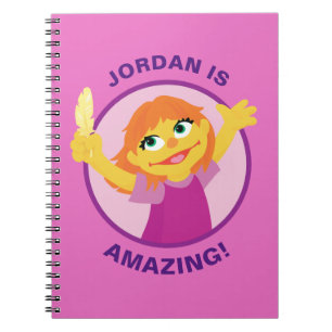 Sesame Street   Julia Holding Feather Notebook
