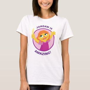 Sesame Street Julia Holding Feather T-Shirt