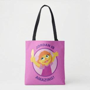 Sesame Street   Julia Holding Feather Tote Bag