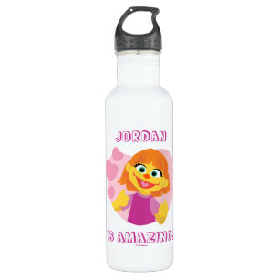 Sesame Street   Julia Pink Heart 710 Ml Water Bottle