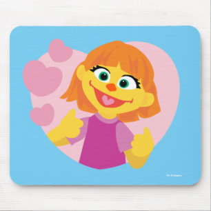 Sesame Street   Julia Pink Heart Mouse Mat