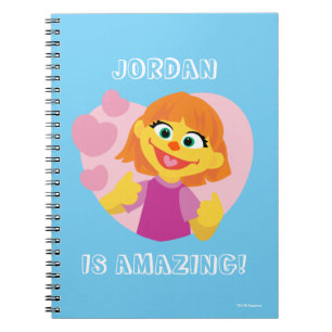 Sesame Street   Julia Pink Heart Notebook