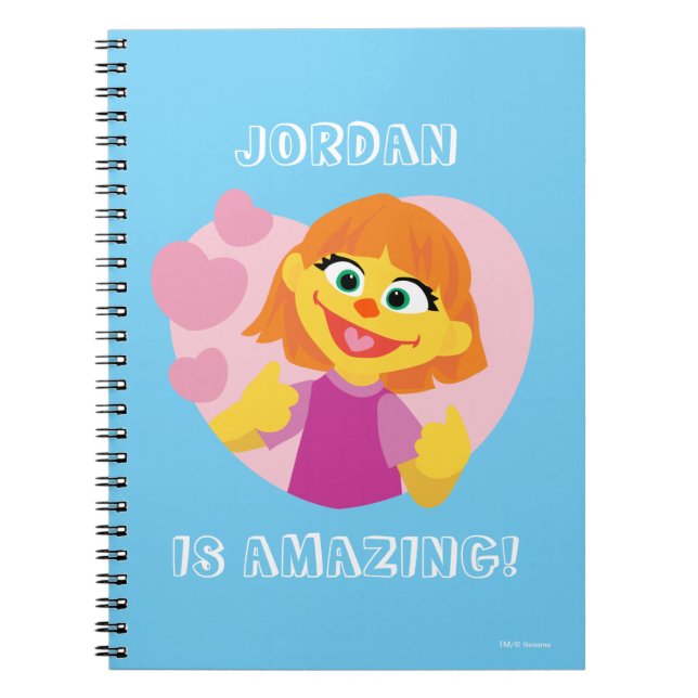 Sesame Street | Julia Pink Heart Notebook (Front)