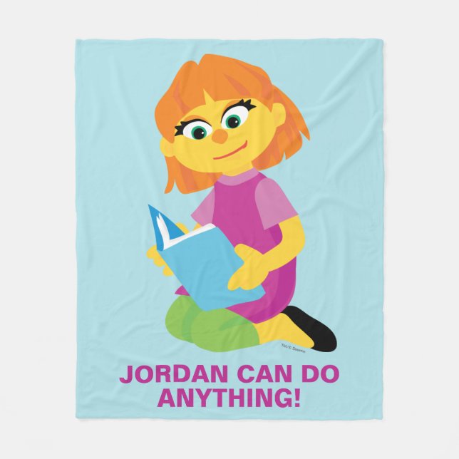 Sesame Street | Julia Reading a Book Fleece Blanket (Front)