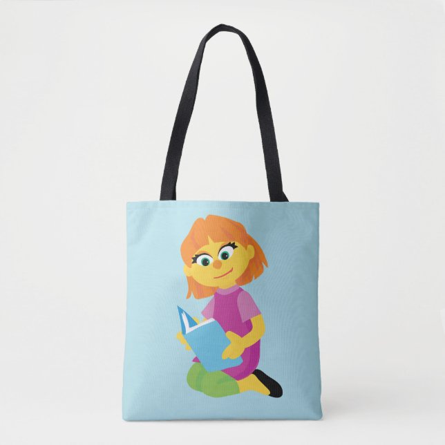 Sesame Street | Julia Reading a Book Tote Bag (Front)