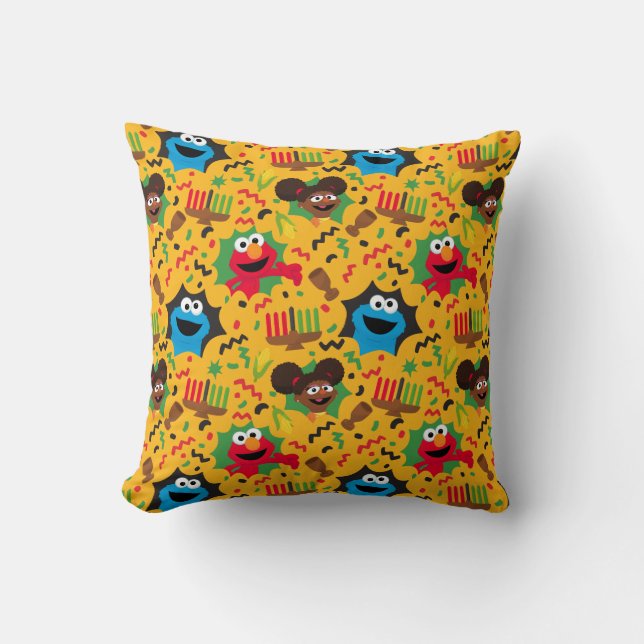 Sesame Street Kwanzaa Pattern Cushion (Front)