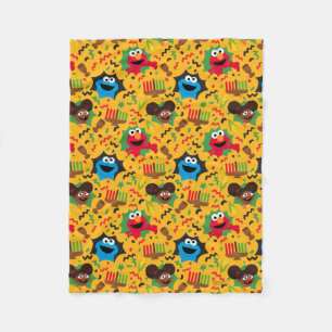 Sesame Street Kwanzaa Pattern Fleece Blanket