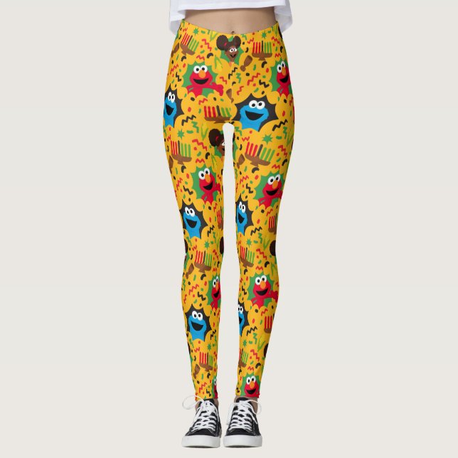 Sesame Street Kwanzaa Pattern Leggings (Front)