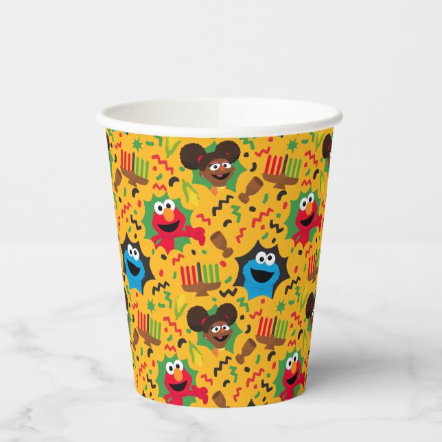 Sesame Street Kwanzaa Pattern Paper Cups (Left)