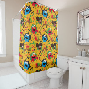 Sesame Street Kwanzaa Pattern Shower Curtain