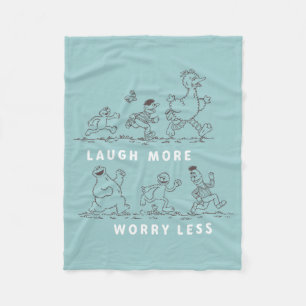 Sesame Street Laugh More Worry Less Fleece Blanket