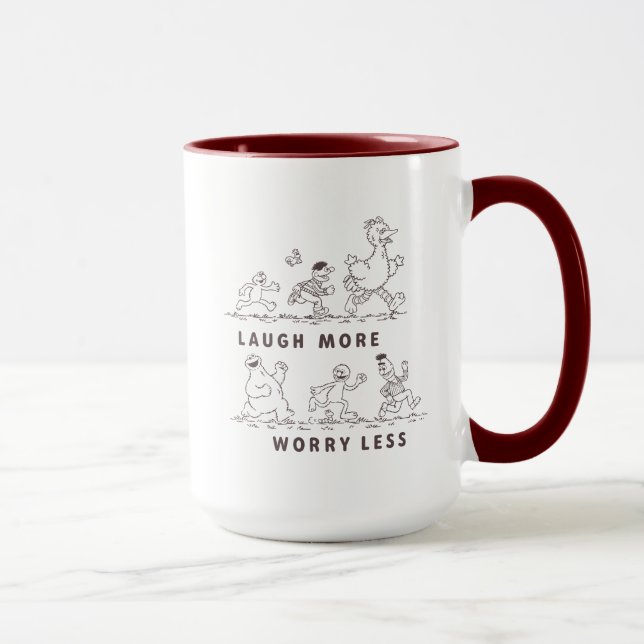 Sesame Street | Laugh More Worry Less Mug (Right)