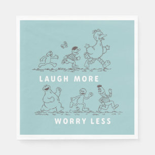 Sesame Street Laugh More Worry Less Napkin