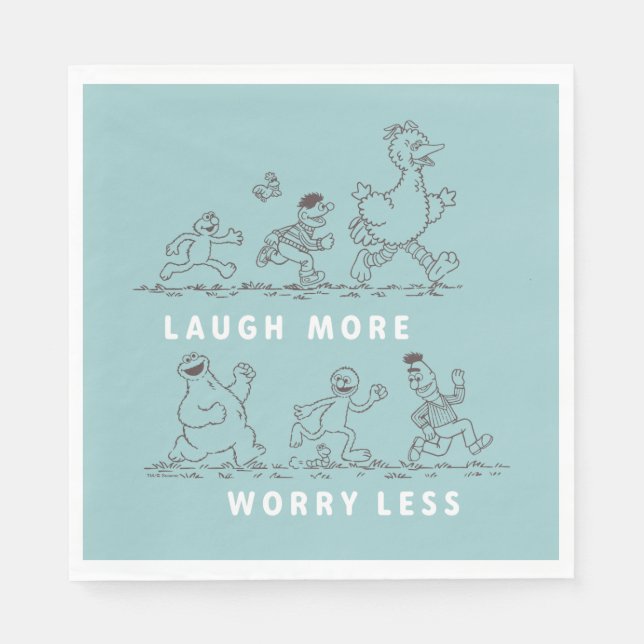 Sesame Street | Laugh More Worry Less Napkin (Front)